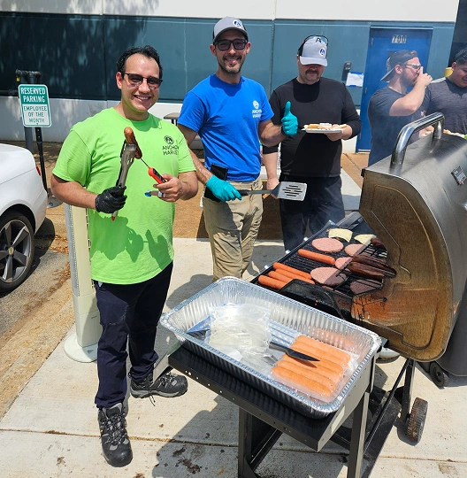 group of people cooking outdoor